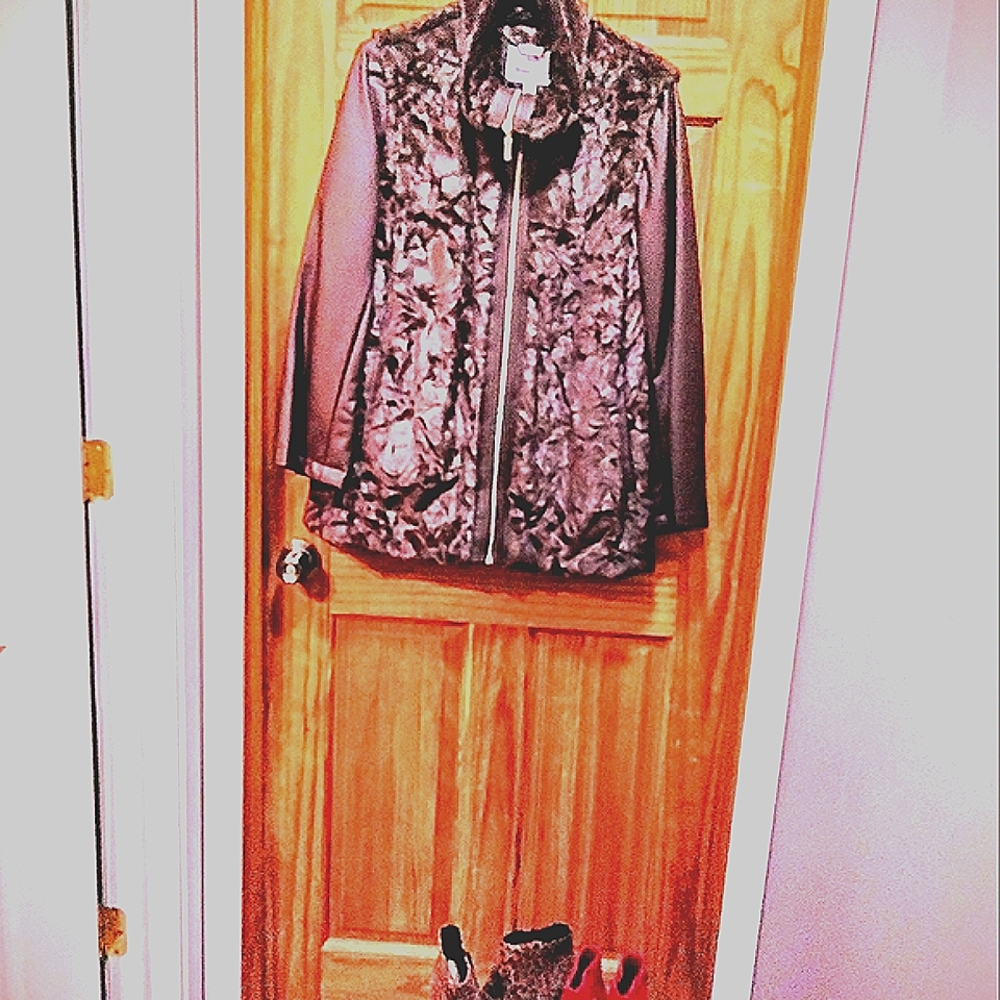 Dennis Basso, Faux Fur Extraordinare,  Chocolate Brown Jacket/Vest
